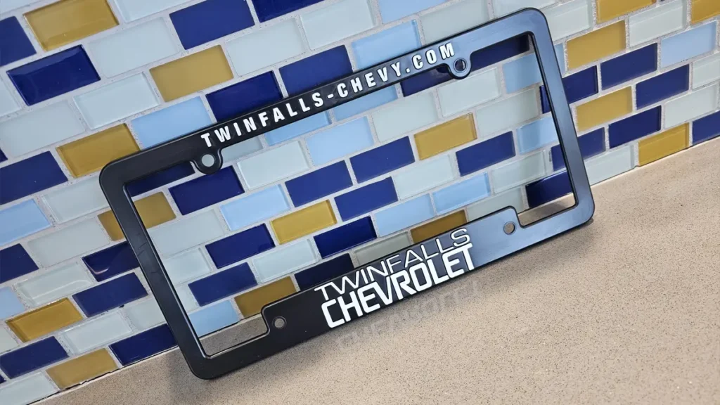 Hot Stamped License Plate Frame